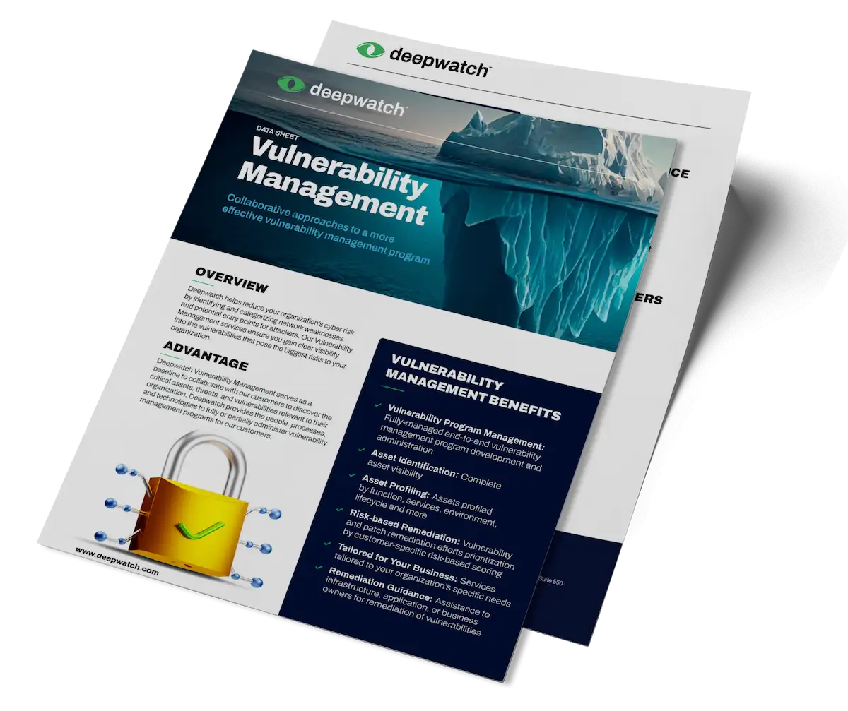 Deepwatch Managed VM datasheet cover