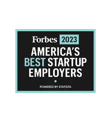 Forbes Best Startup Employers 2023 badge